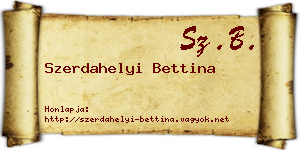 Szerdahelyi Bettina névjegykártya