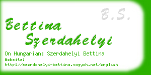 bettina szerdahelyi business card